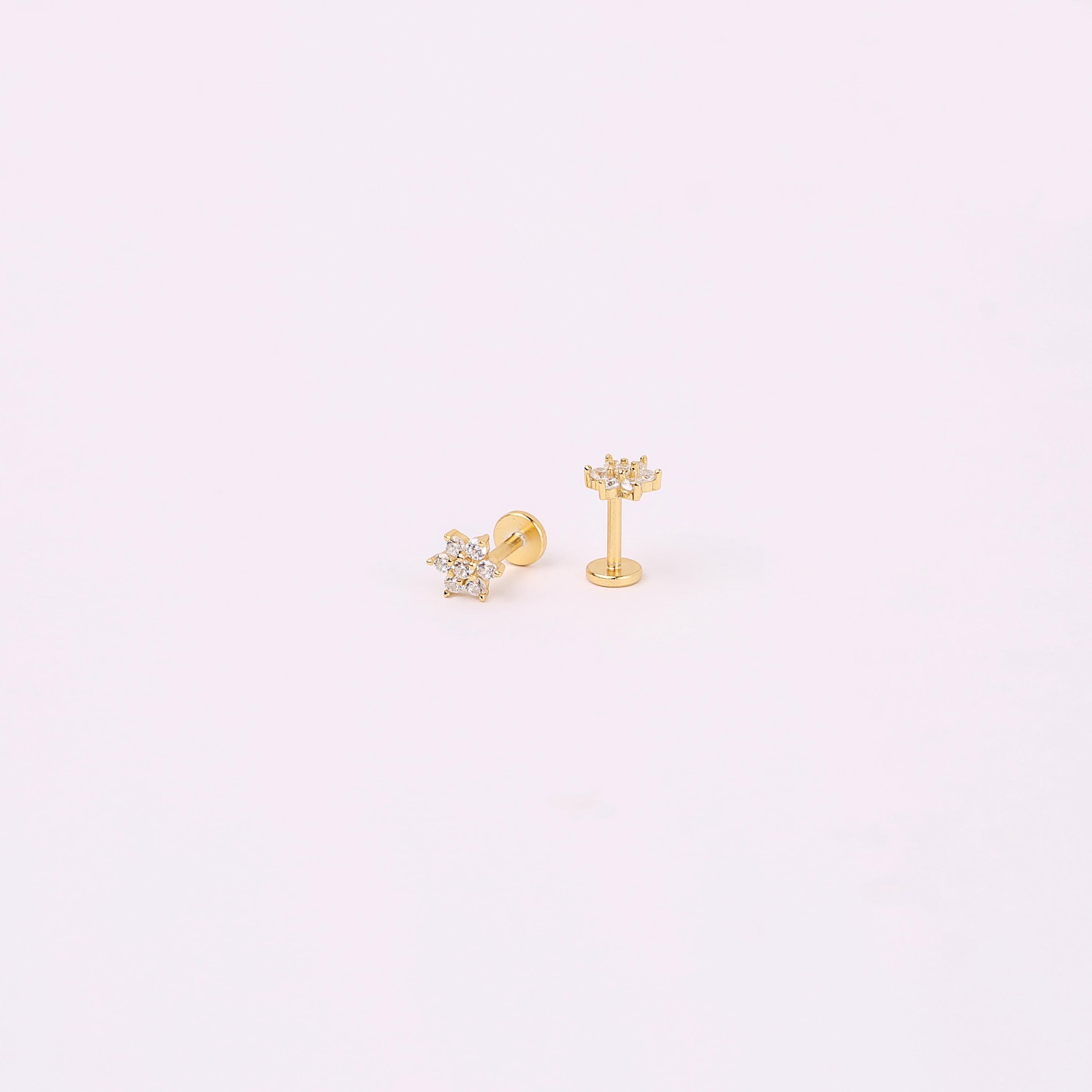 Tiny Sparkling Huggie Hoop Earrings Set