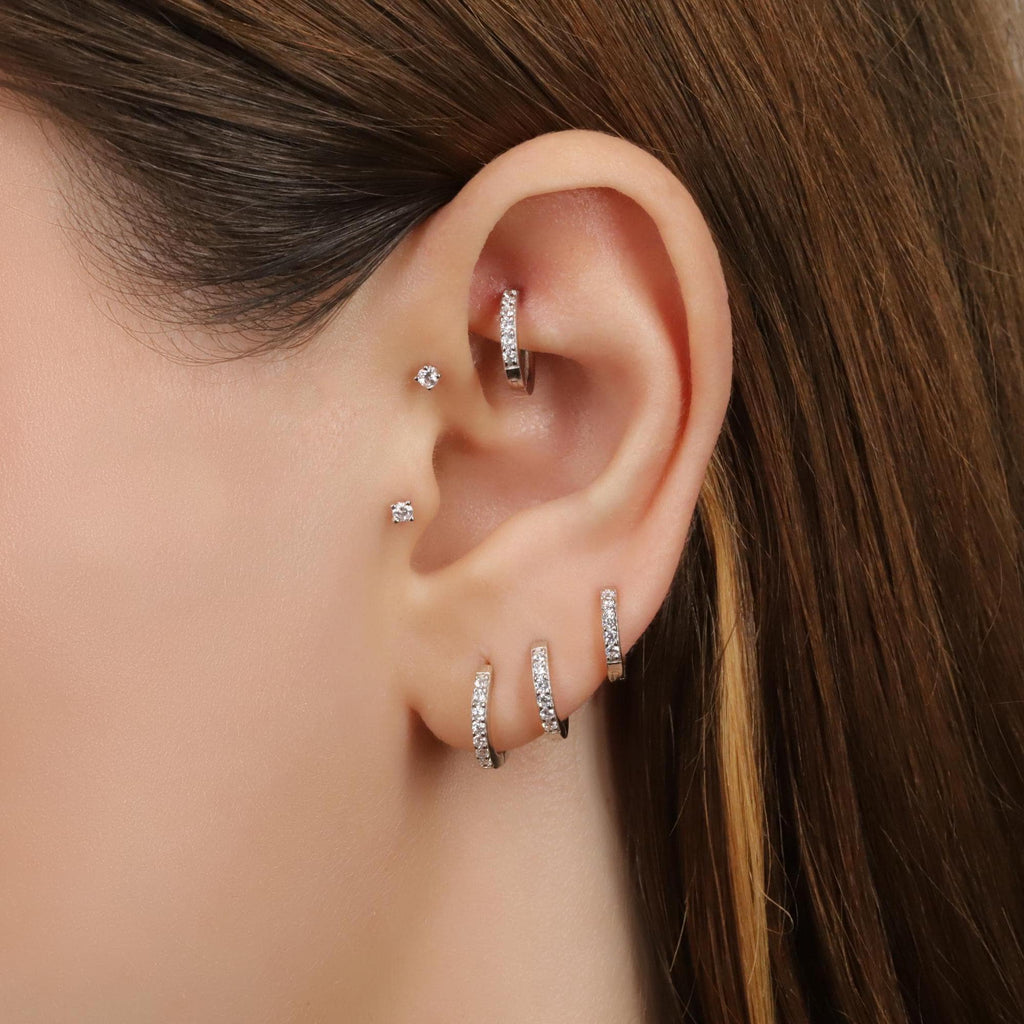 Tiny Cartilage Huggie Hoop Earrings