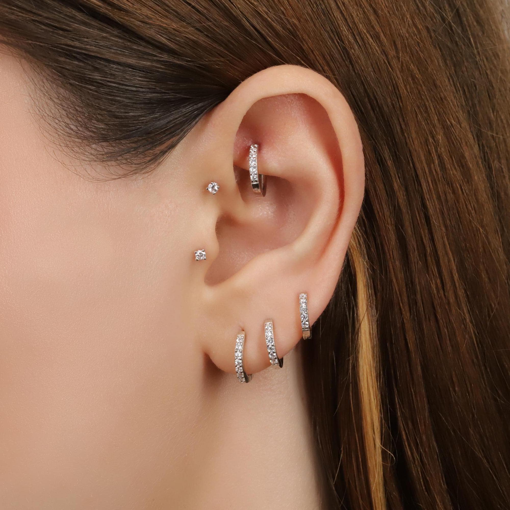 Tiny Cartilage Huggie Hoop Earrings