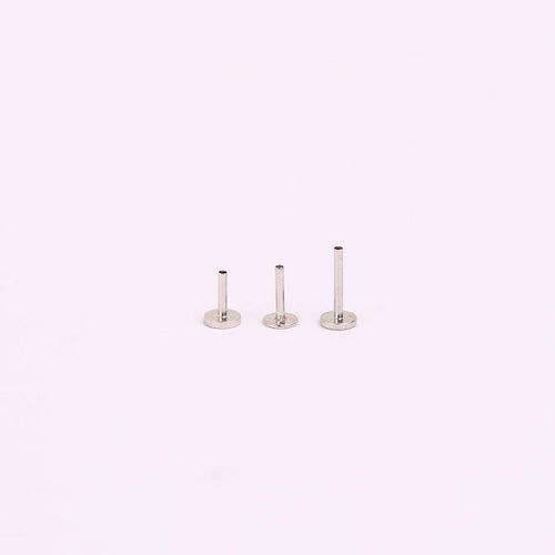 18G Replacement Threadless Push Pin Labret Bar For Flat Back