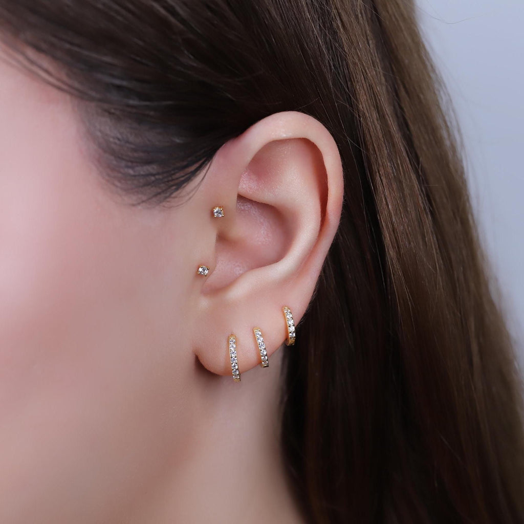 925 Sterling Silver Threadless Push Pin Labret Stud