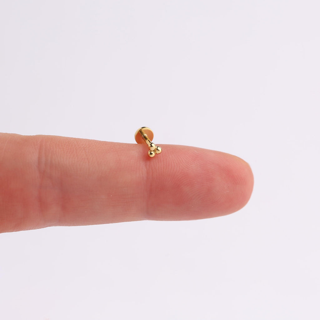 18G Trinity Ball Threadless Push Pin Labret