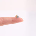 18G Tiny Pave CZ Disc Threadless Flat Back Stud