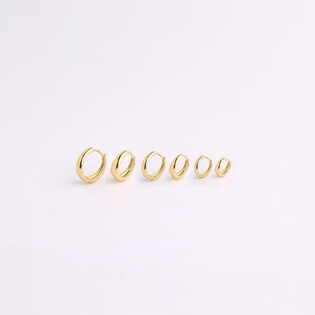 Tapered Huggie Hoop Earrings