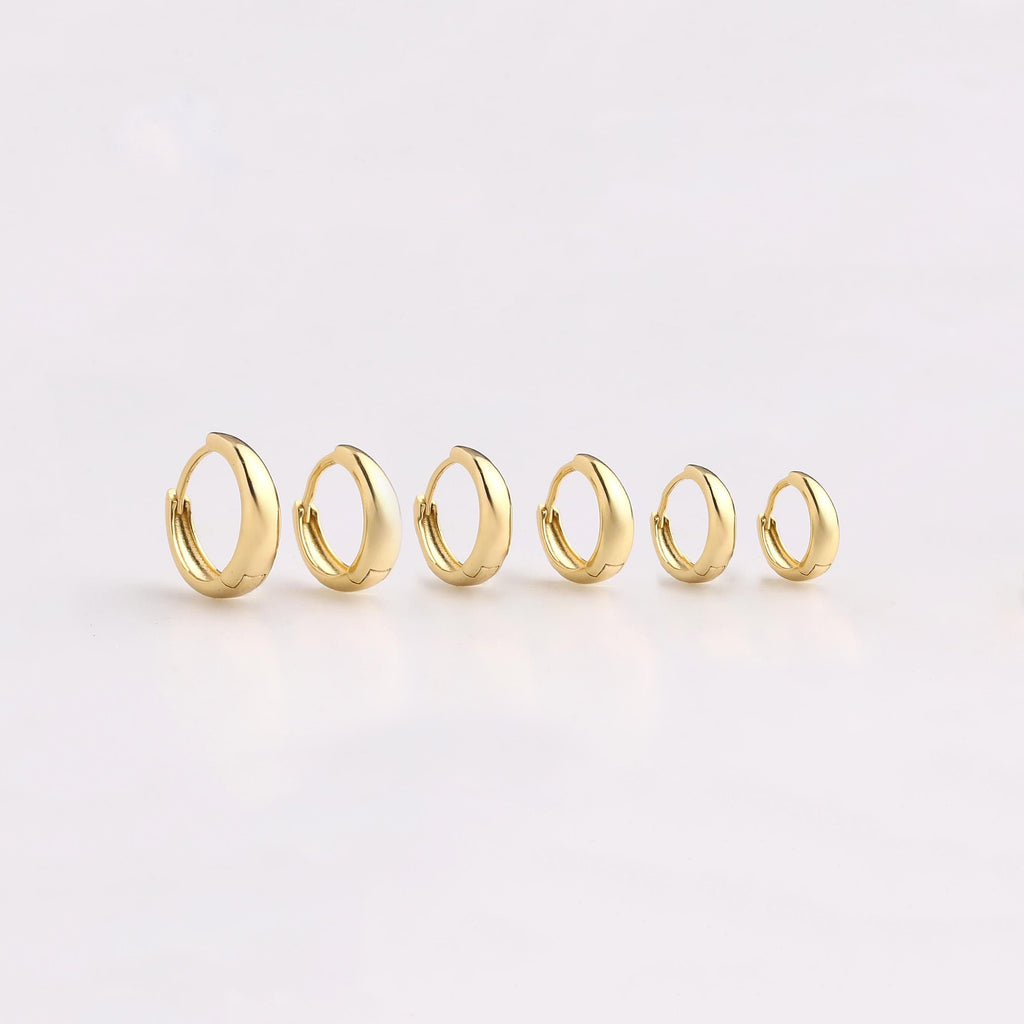 Tapered Huggie Hoop Earrings