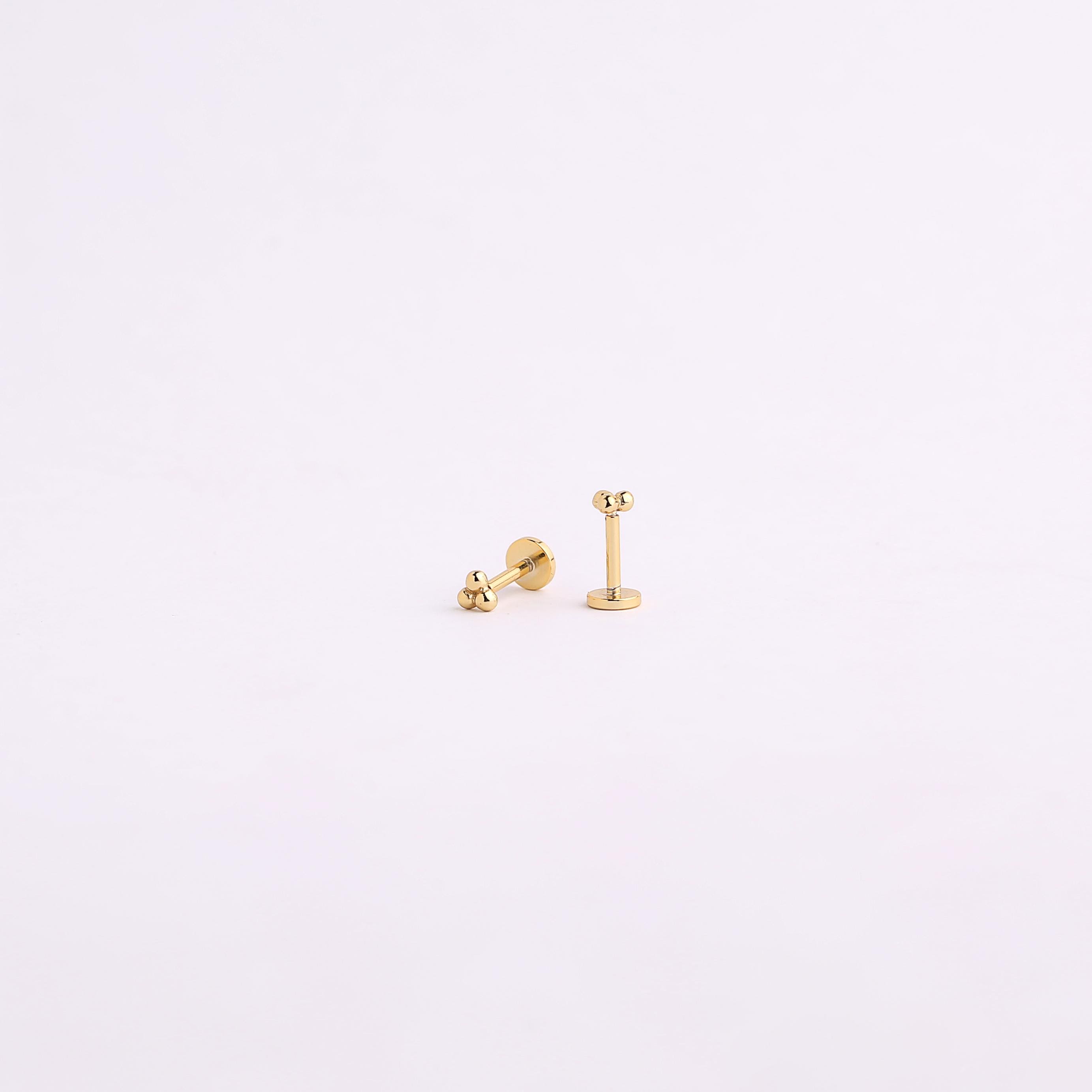 18G Trinity Ball Threadless Push Pin Labret