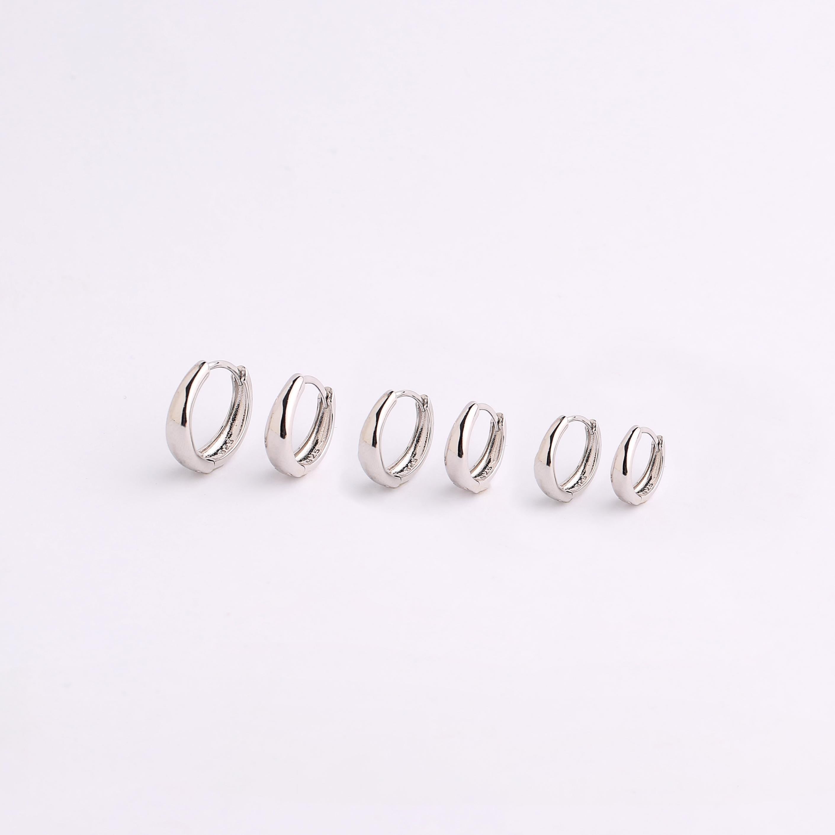Gold Tapered Huggie Hoop Earrings