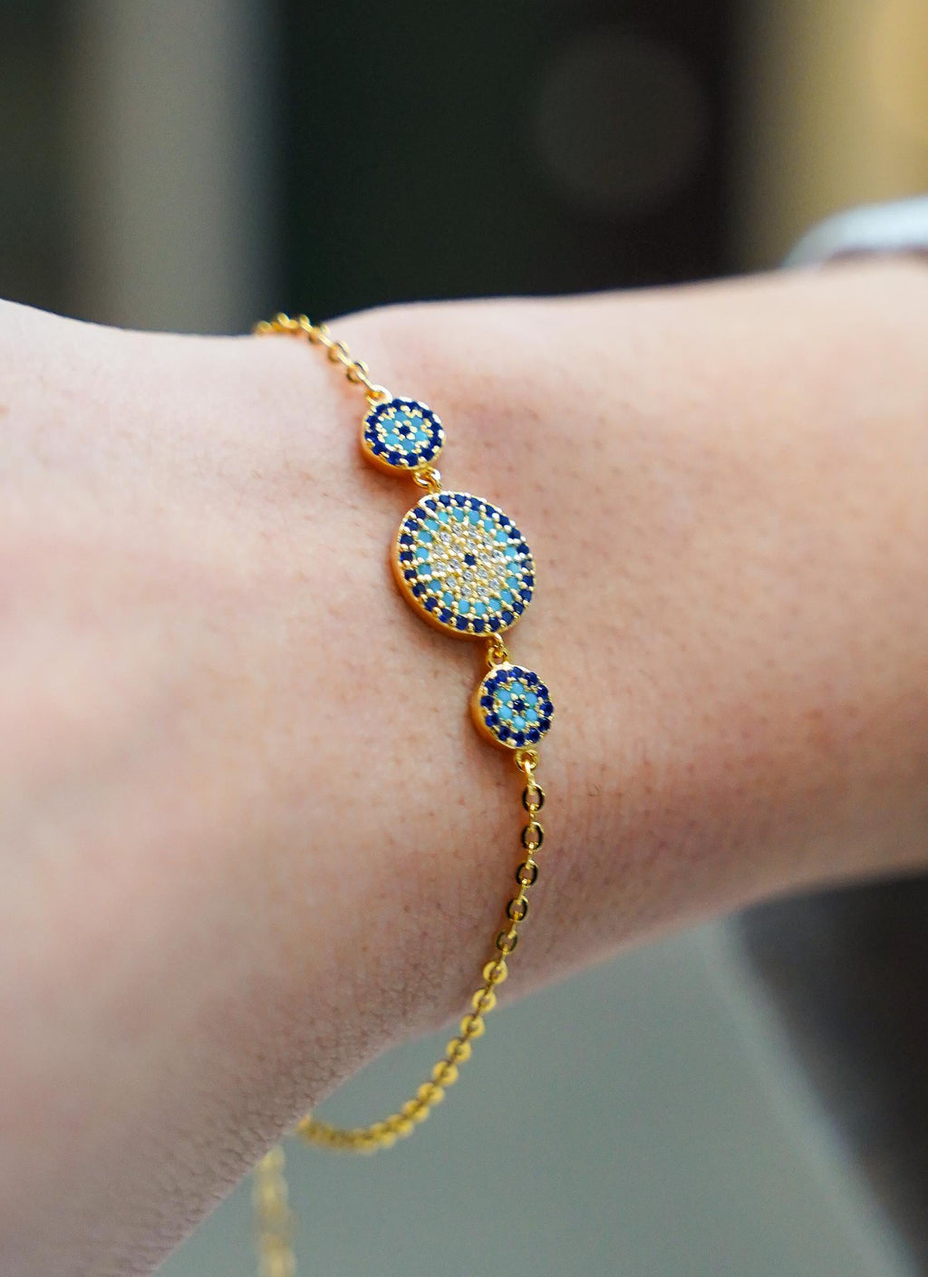 Triple Evil Eye Bracelet