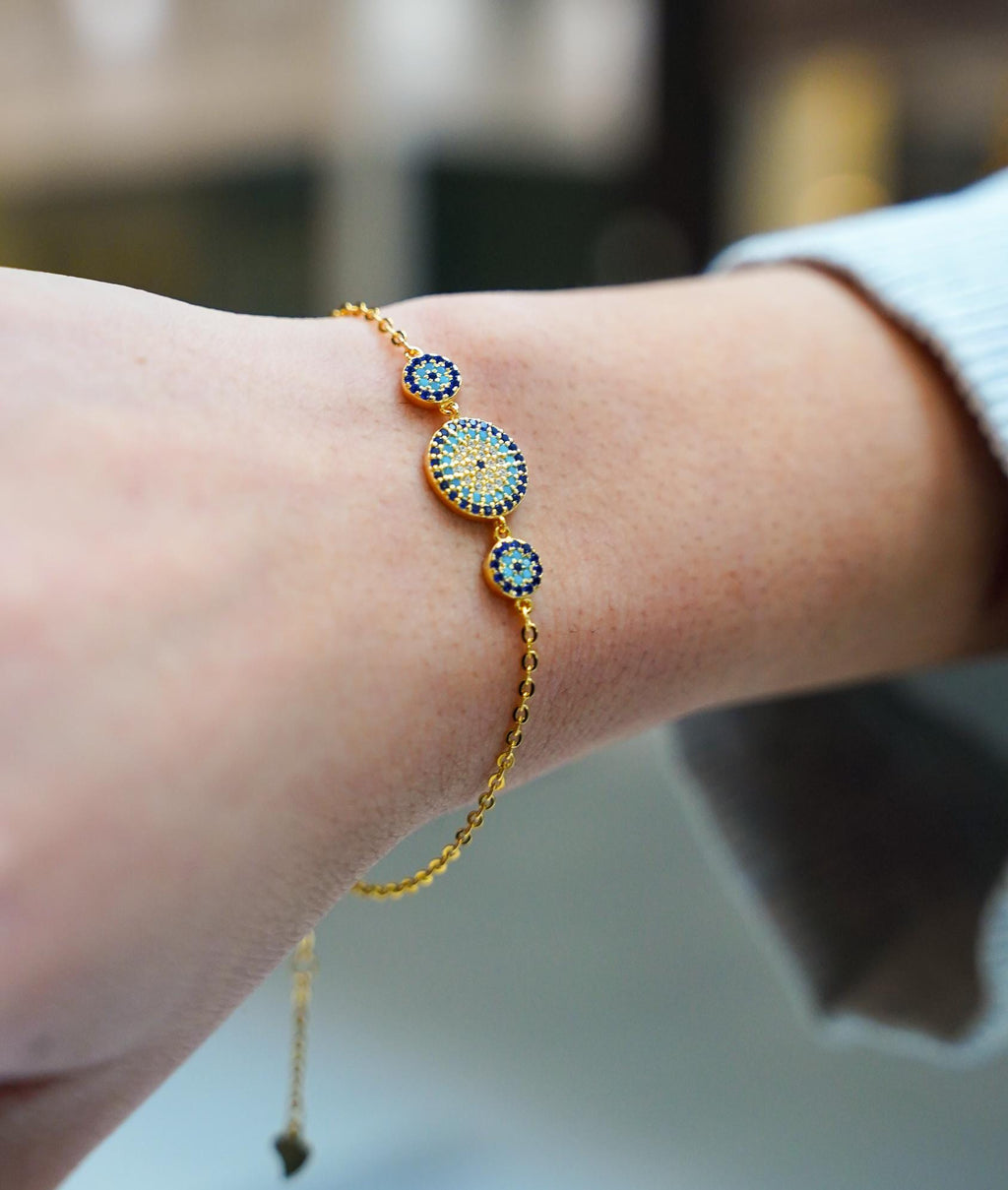 Triple Evil Eye Bracelet