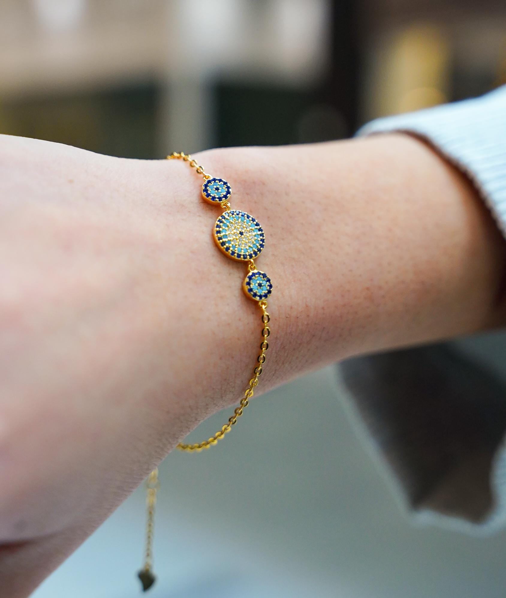 Triple Evil Eye Bracelet