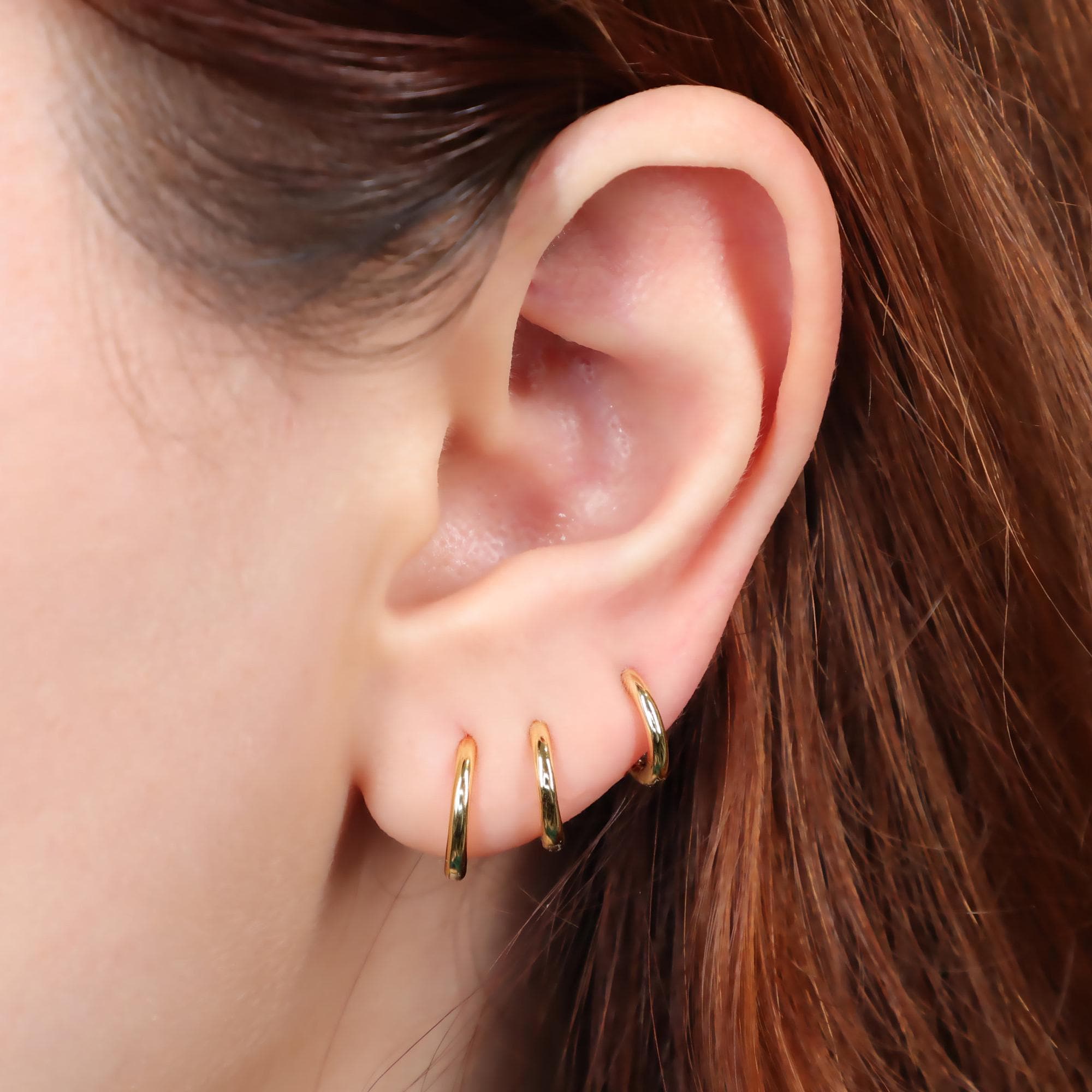 Pearl Hoop Earrings Set