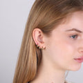 Gold Tapered Huggie Hoop Earrings