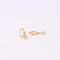 Christmas Tree Charm Dangle Hoop Earrings