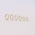 Tiny Gold Rounded Huggie Hoop Earrings