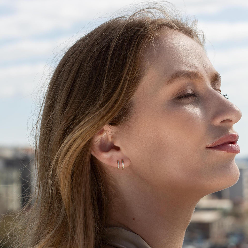 Dainty Huggie Hoop Earrings