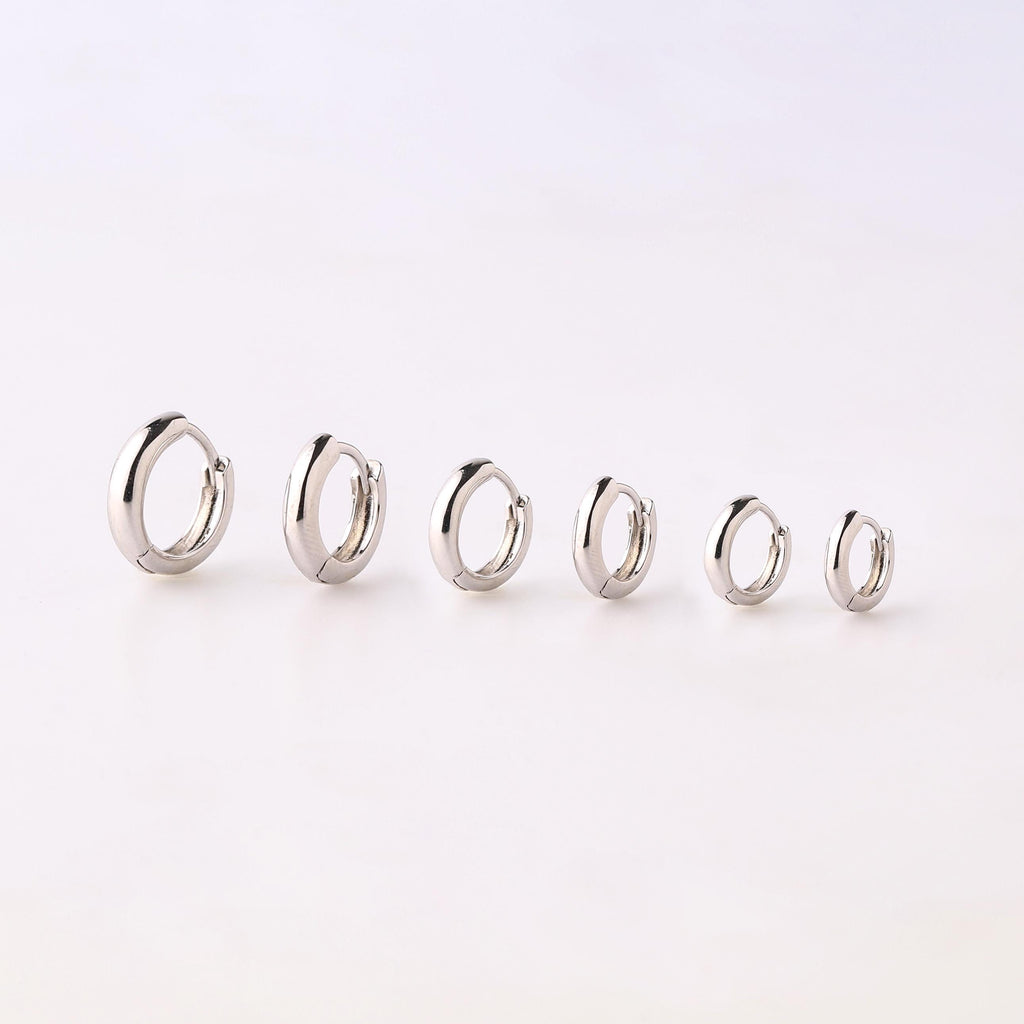 Thick Huggie Hoop Earrings