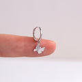 Butterfly Charm Hoop Earrings