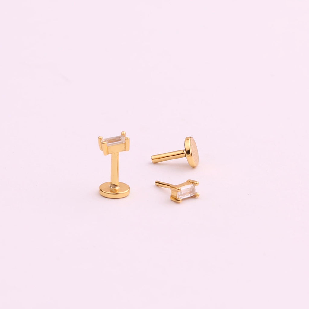 Tiny Baguette Cartilage Stud