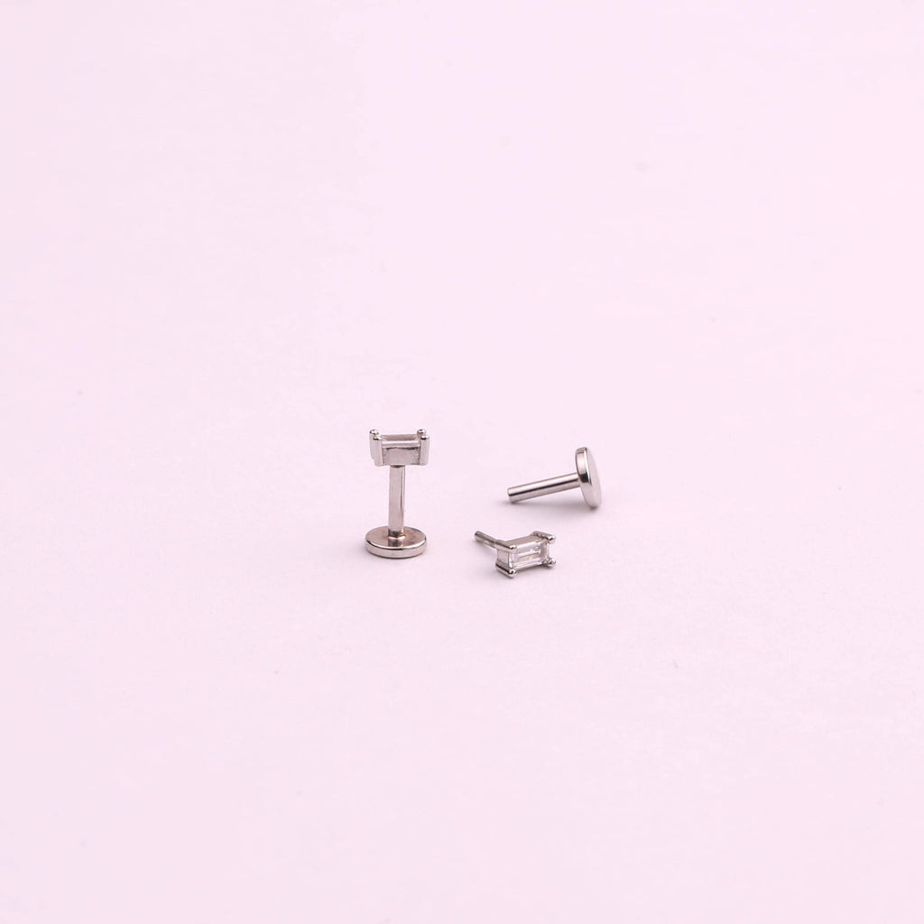 Tiny Baguette Cartilage Stud