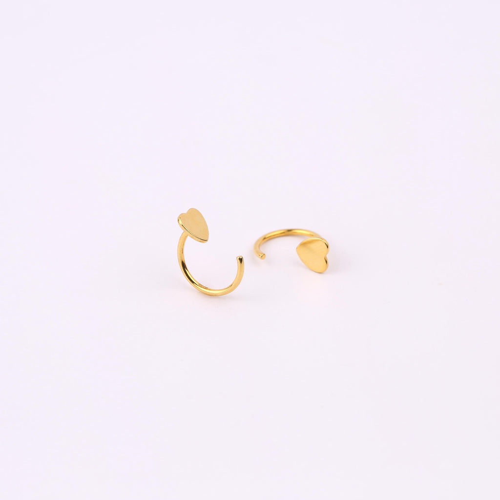 Heart Shape Open Hoop Earrings