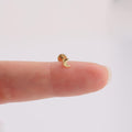18G Crescent Moon Threadless Push Pin Labret Flat Back Stud