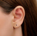 Tiny Black Marquise Cartilage Stud