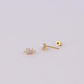 Marquise Fan Crown Stud Earrings