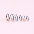 Tiny Turquoise Huggie Hoop Earrings