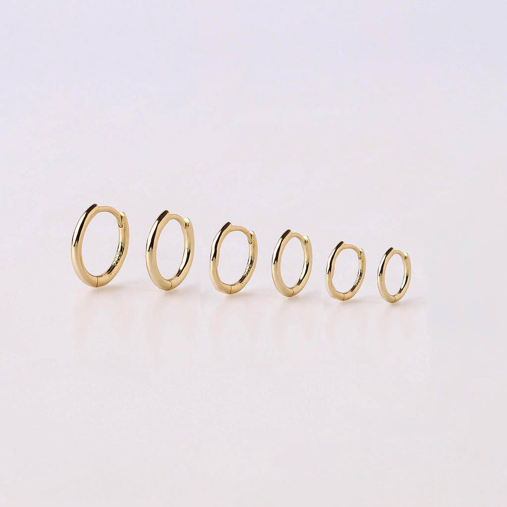 Tiny Gold Huggie Hoop Earrings