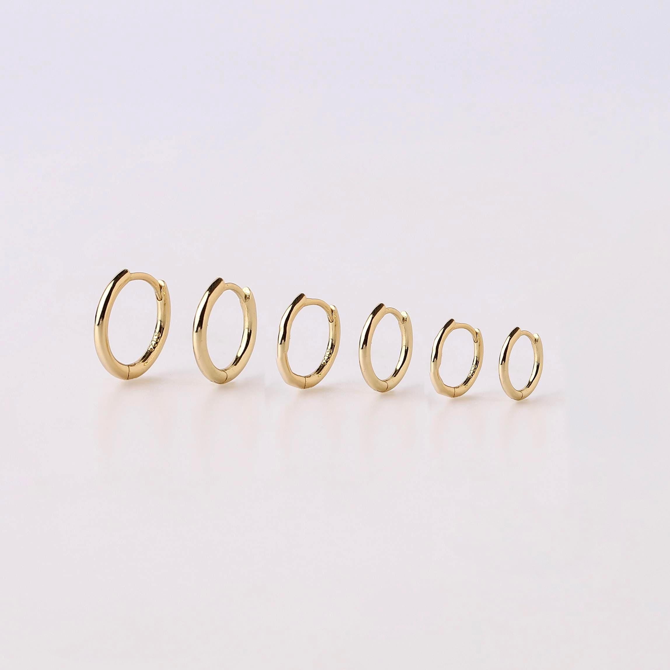 Tiny Gold Huggie Hoop Earrings