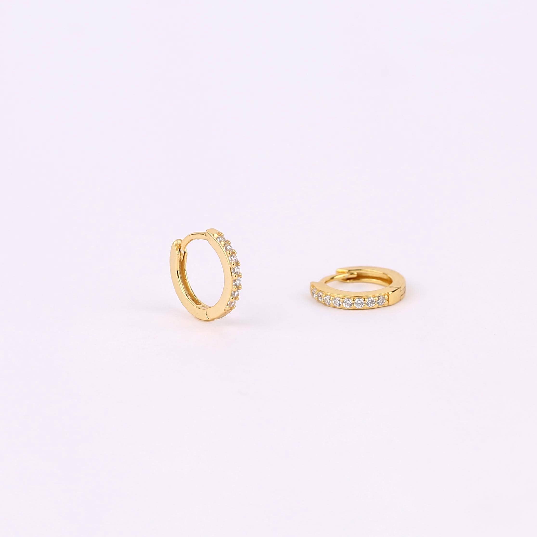 CZ Huggie Hoop Earrings
