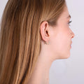 Gold Heart Huggie Hoop Earrings
