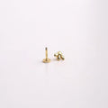Tiny Bee Threaded Flat Back Stud Earring