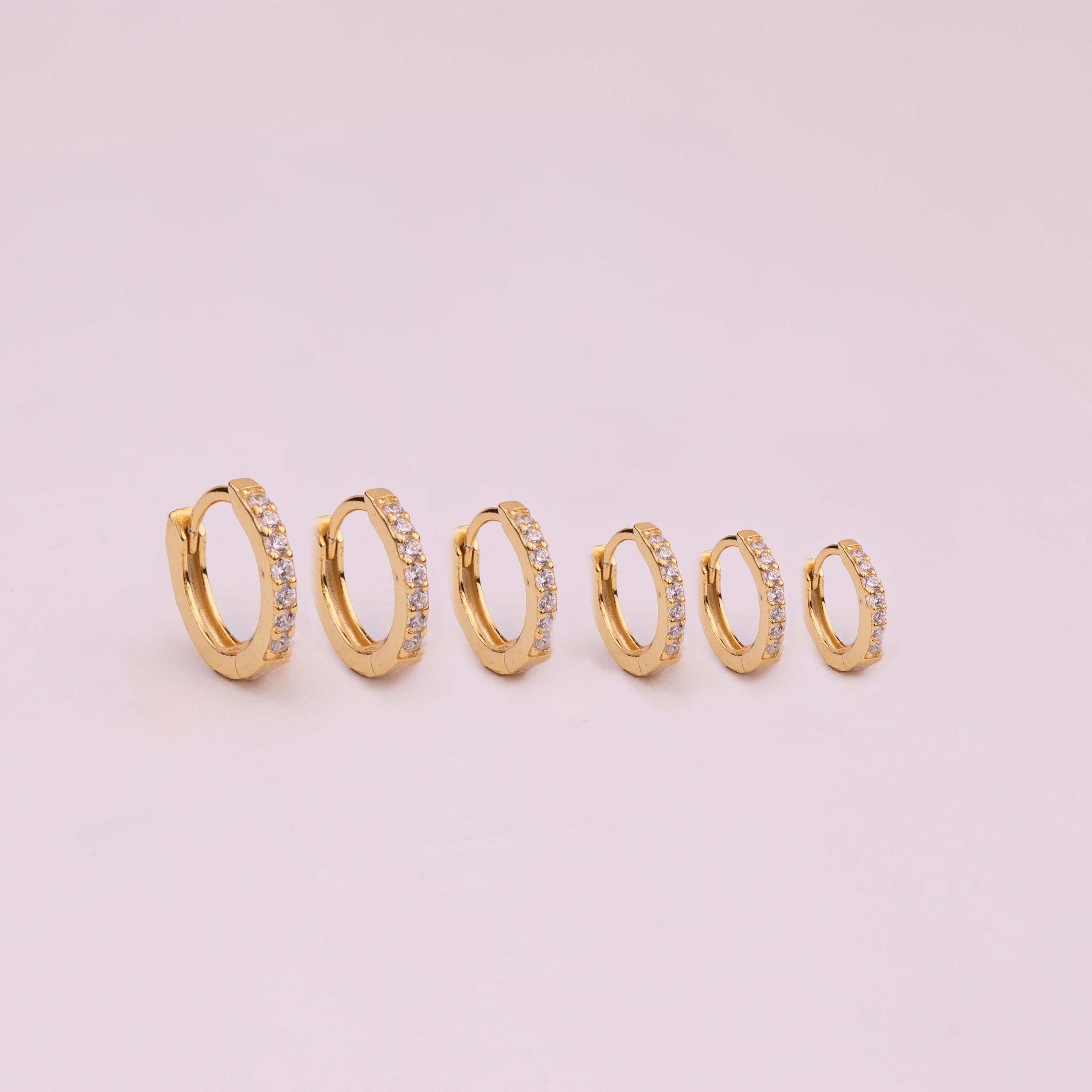 Tiny Gold Huggie Hoop Earrings