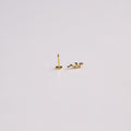Tiny Snake Externally Threaded Flat Back Stud Earring in