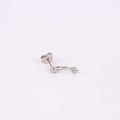 Double CZ Diamond Ear Jacket Stud Earrings