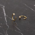 Backless Open Hoop Earrings