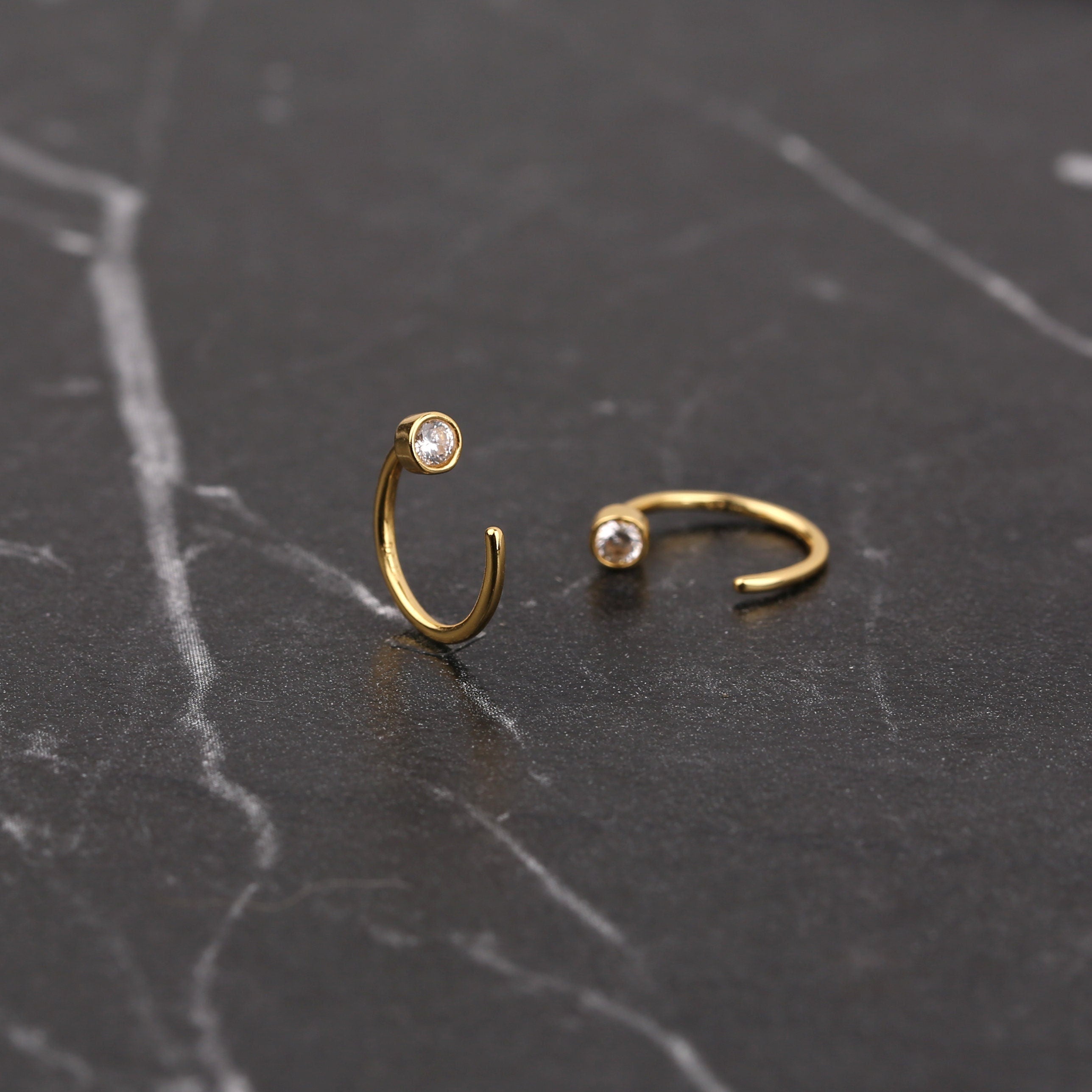 Backless Open Hoop Earrings