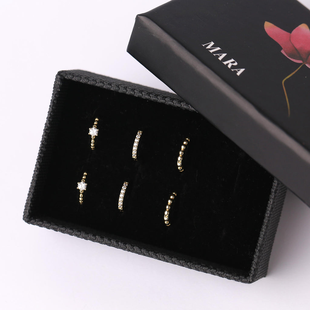 Beaded Hoop Earring Set