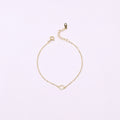 Dainty Gold Pave CZ Open Circle Bracelet
