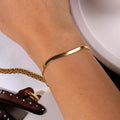 Gold Herringbone Chain Bracelet