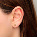 Tiny Bee Huggie Hoop Earrings