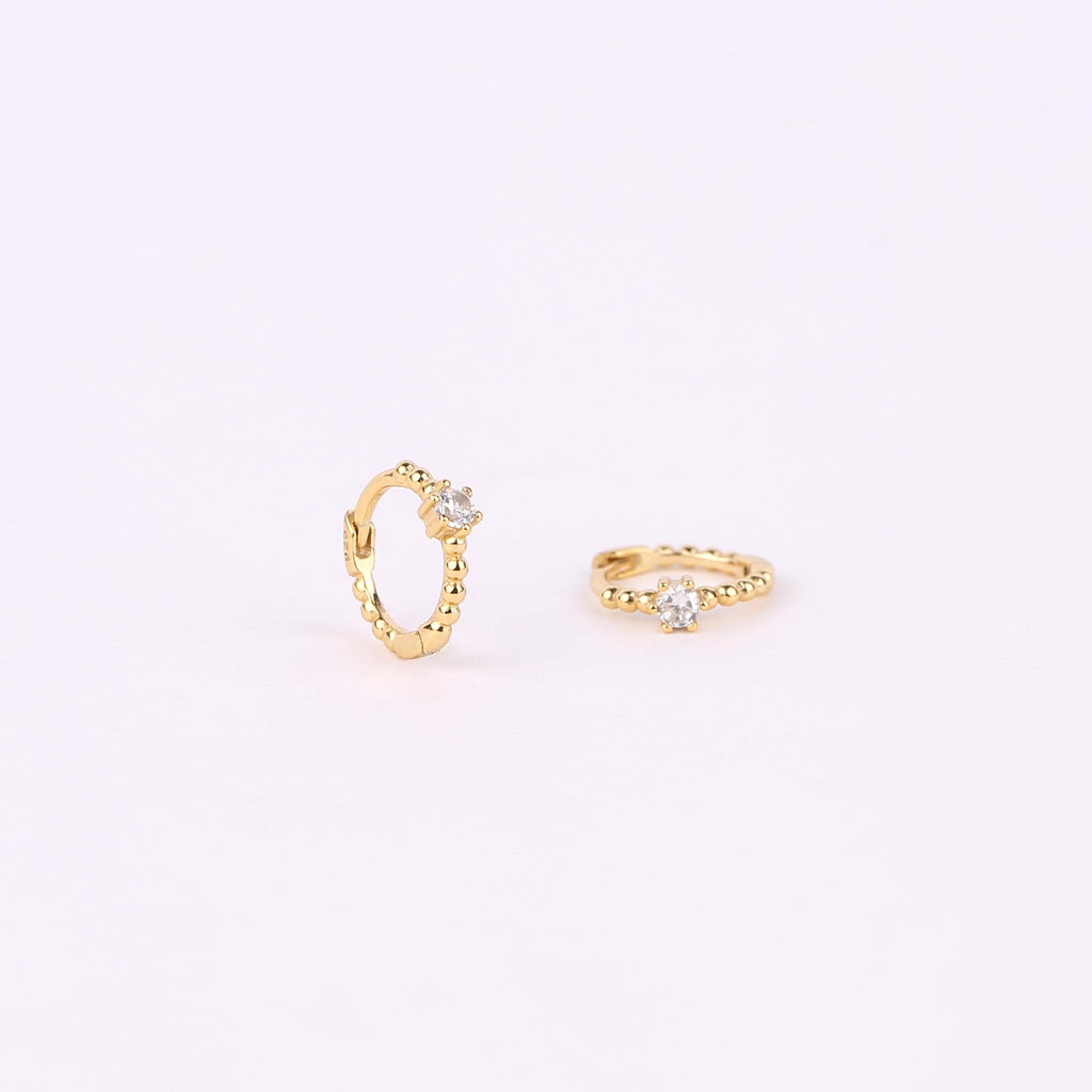 Gold Ear Stack Set, Star Dangle Hoop Earrings