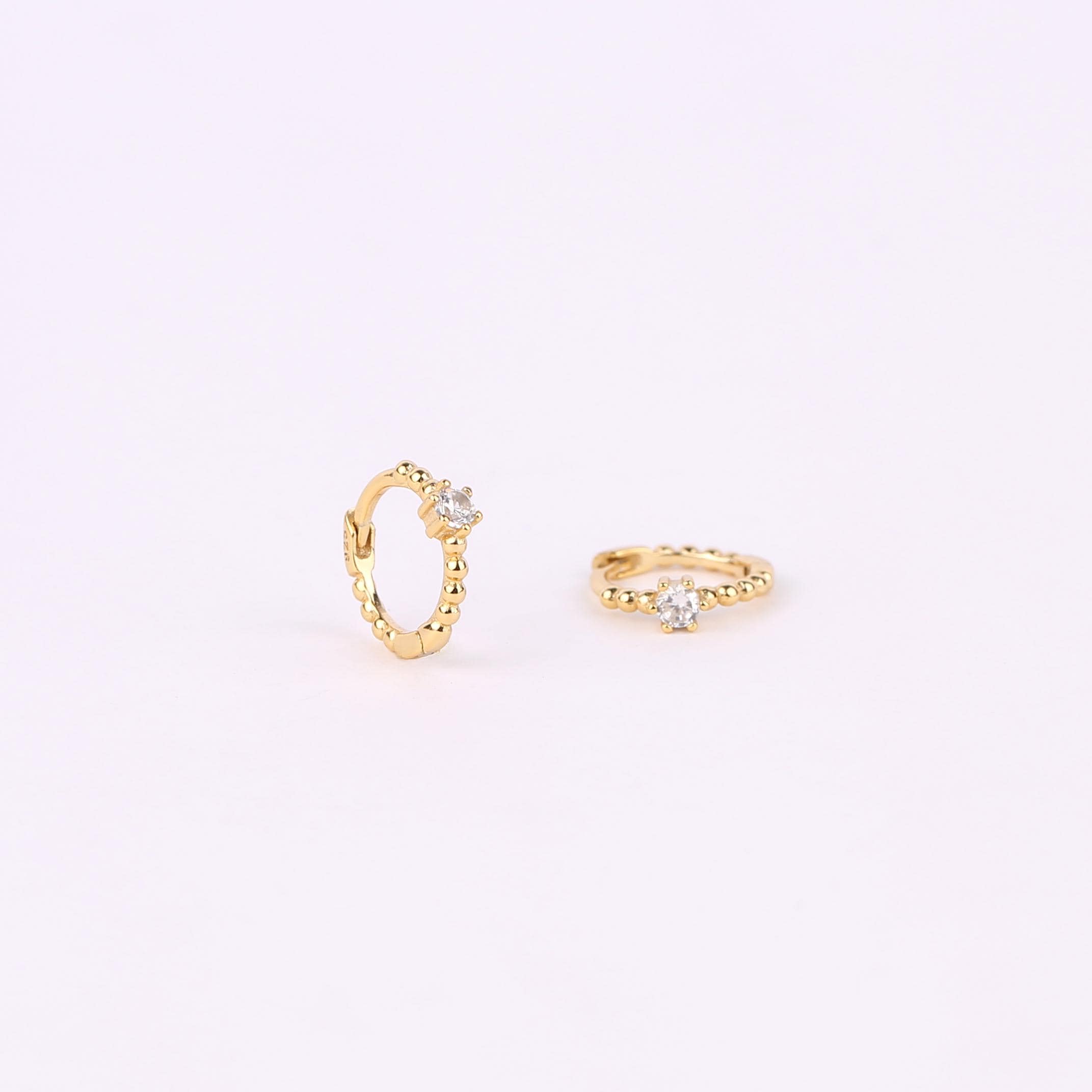 Gold Ear Stack Set, Star Dangle Hoop Earrings