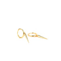 Gold Spike Dangle Hoop Earrings