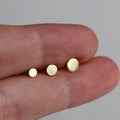 Tiny Flat Disc Stud Earring with Ball Backing