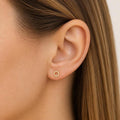 Dainty Open Circle CZ Stud Earrings