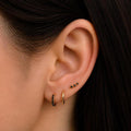 Black CZ Gold Curated Earring Set