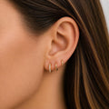 Minimal Gold Huggie Hoop Earring Set