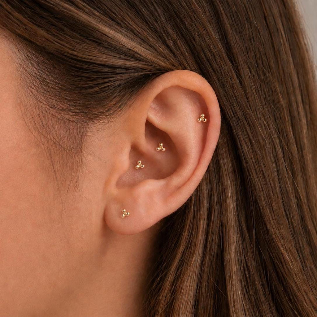 18G Trinity Ball Threadless Push Pin Labret